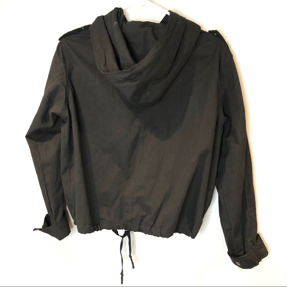 BRANDI MELVILLE Hailey Zip Hood Jacket Black OS - Picture 4 of 16